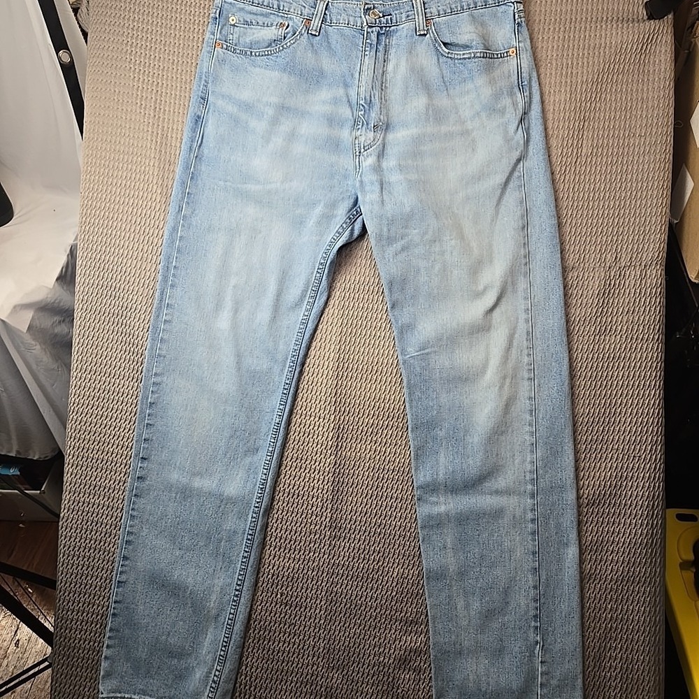 Levi's Jeans Men's 38x34 Blue 505 Regular Fit Straight Leg Denim
